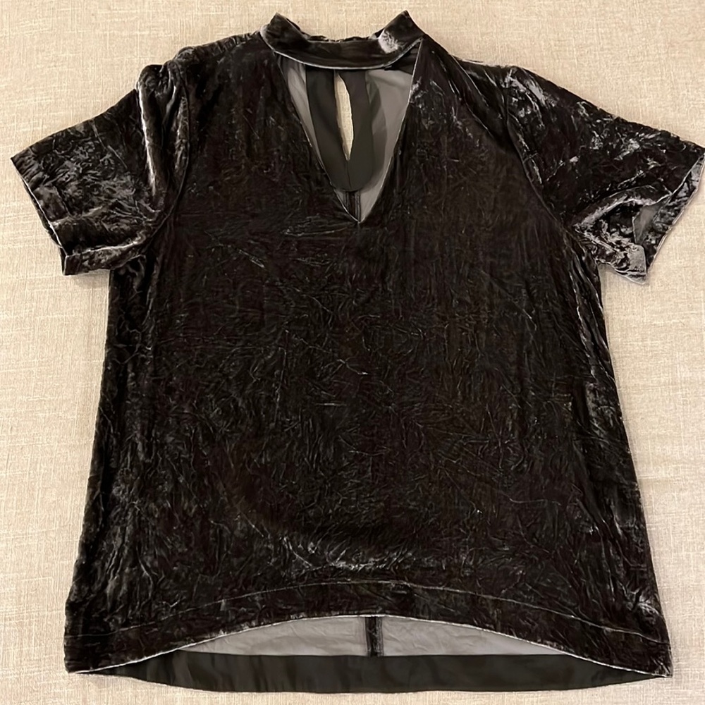 Madewell Velvet Blouse V Neck